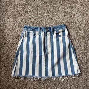 Abercrombie Striped Denim Skirt